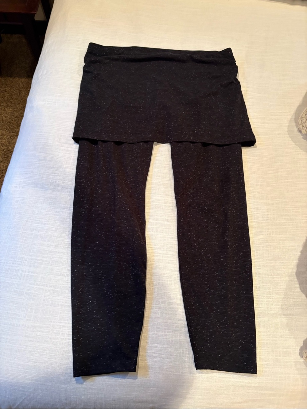 CAbi Black M’Leggings (Skirted Leggings) with Subtle Speckle